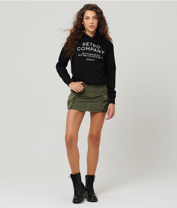 LAUREL KAPUCNIS NŐI PULÓVER, FEKETE