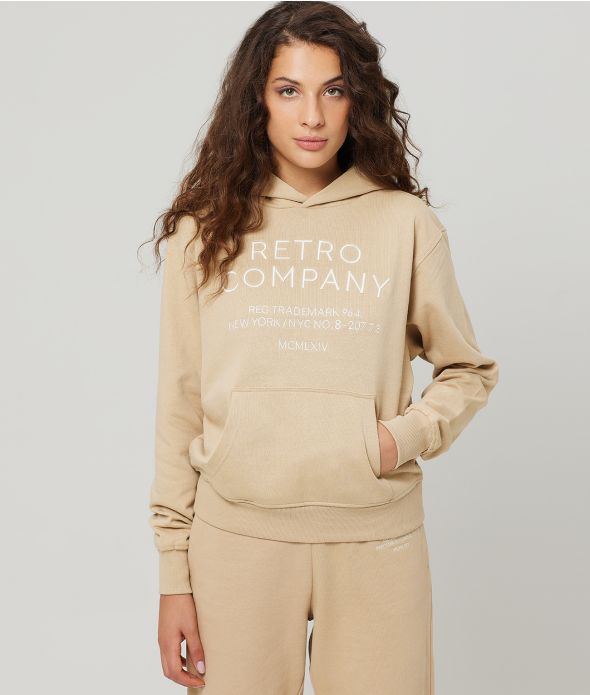 LAUREL HOODIE JOGGING TOP, SAND