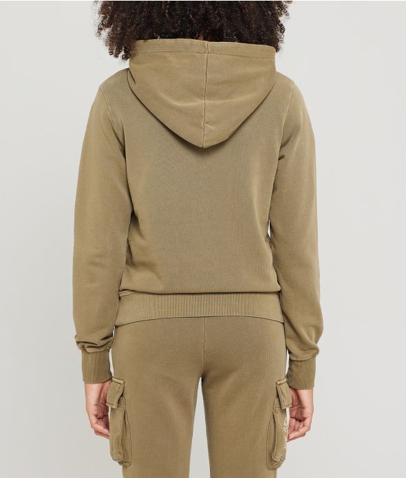 CYPRESS KAPUCNIS NŐI PULÓVER, KHAKI