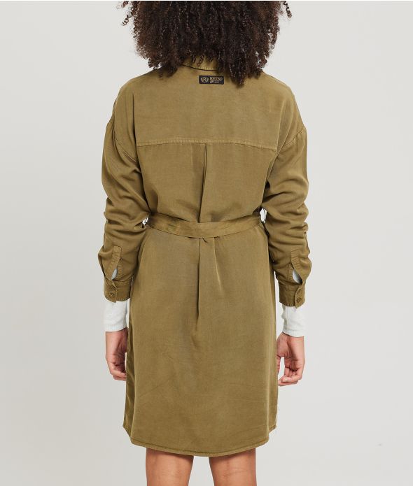 CYPRESS SHIRT DRESS, KHAKI
