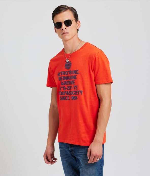 OSSIAN T-SHIRT, DARK ORANGE