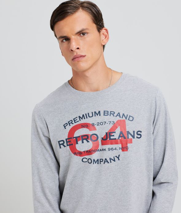 PARANA FÉRFI HOSSZÚ UJJÚ PÓLÓ, SZÜRKE