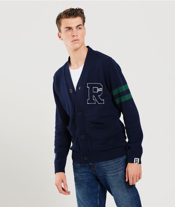 ROBERTSON KNIT CARDIGAN, DARK BLUE