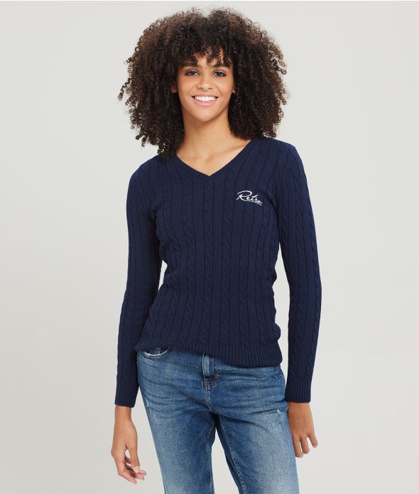 ROSEVILLE V 23 SWEATER, NAVY