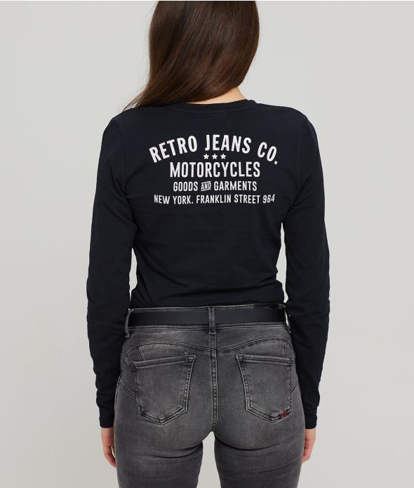 PINE LONGSLEEVES L.S.TOP, BLACK