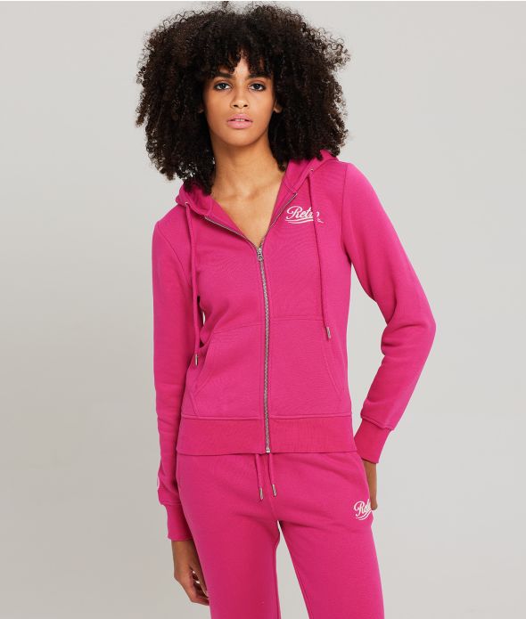 LOLLY ZIP JOGGING TOP, FUXIA