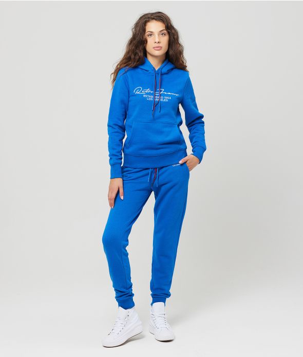 AYAN NŐI KAPUCNIS PULÓVER, KÉK