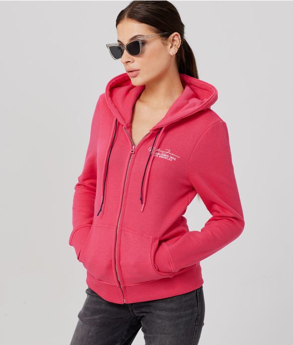 AYAN ZIP JOGGING TOP, PINK