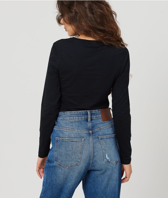 KARRI LONGSLEEVE L.S.TOP, BLACK