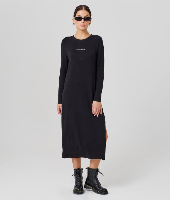 KARRI TUNIC DRESS, BLACK