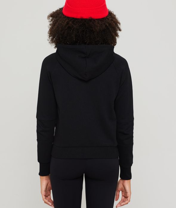 KHAYA ZIP JOGGING TOP, BLACK