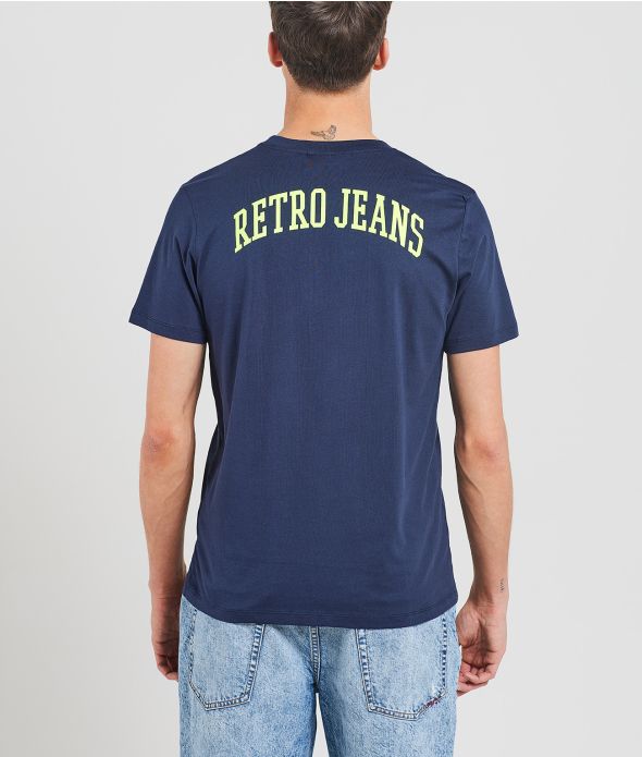 AMO T-SHIRT, NAVY BLUE