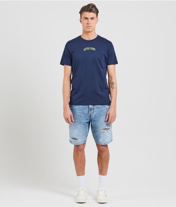 AMO T-SHIRT, NAVY BLUE