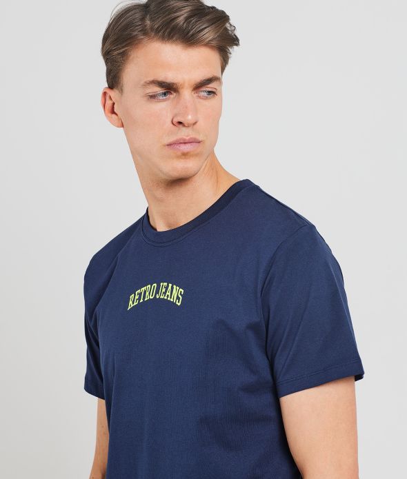 AMO T-SHIRT, NAVY BLUE