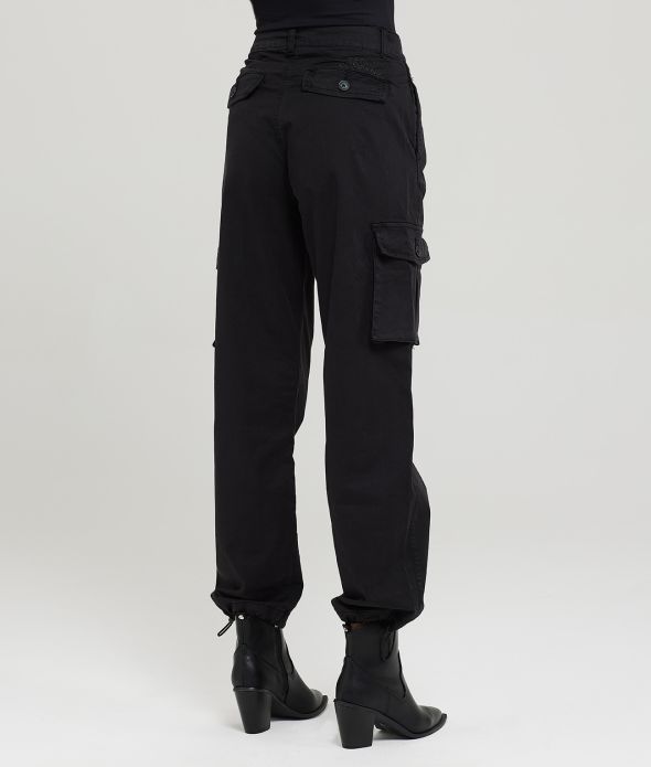 LAUREL CARGO PANTS PANTS, BLACK