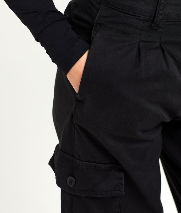 LAUREL CARGO PANTS PANTS, BLACK