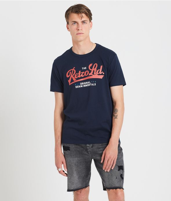 ASHEVILLE T-SHIRT, BLUE BLACK