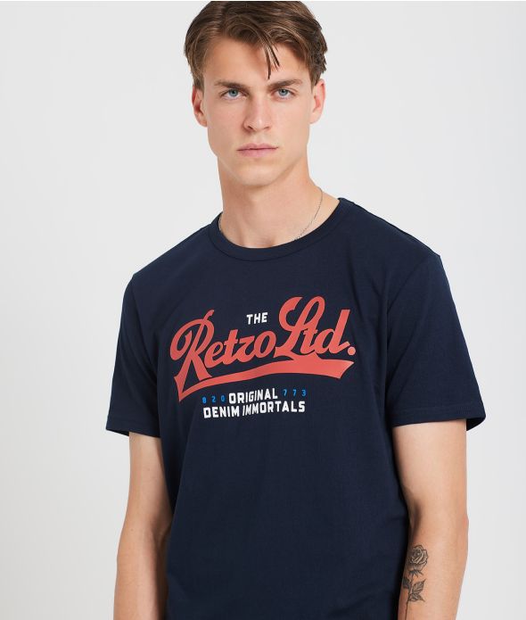 ASHEVILLE T-SHIRT, BLUE BLACK