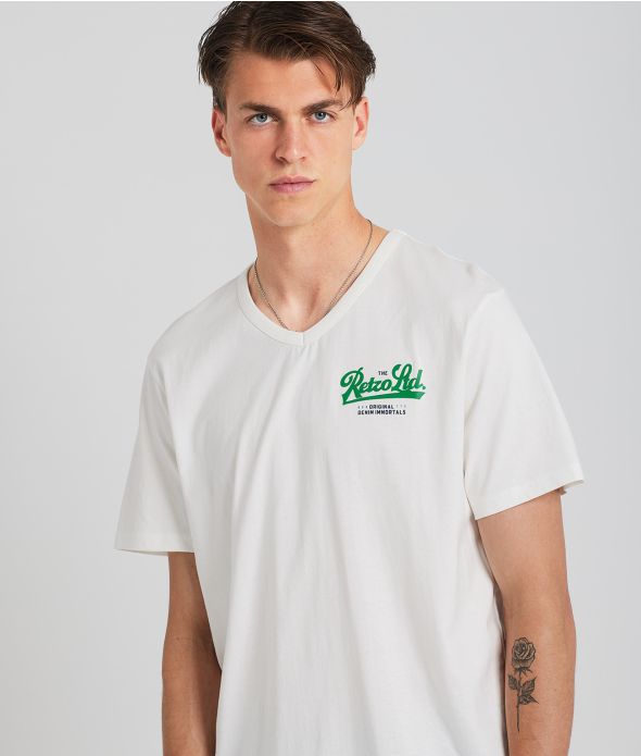 ASHEVILLE V-NECK T-SHIRT, OFFWHITE