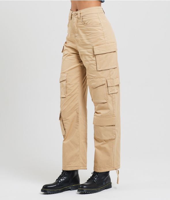 EILEEN BAGGY PANTS, BEIGE