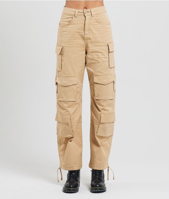 EILEEN BAGGY PANTS, BEIGE