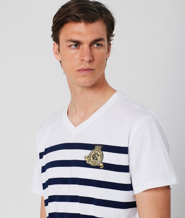 LIONEL T-SHIRT, WHITE STRIPED