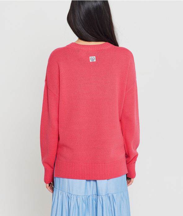 MARINER NŐI KÖTÖTT PULÓVER, PIROS