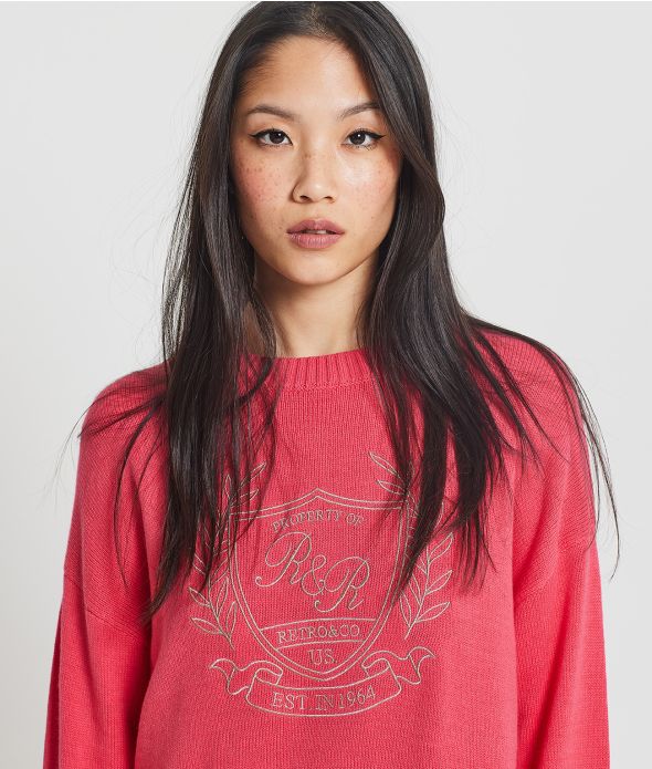 MARINER NŐI KÖTÖTT PULÓVER, PIROS