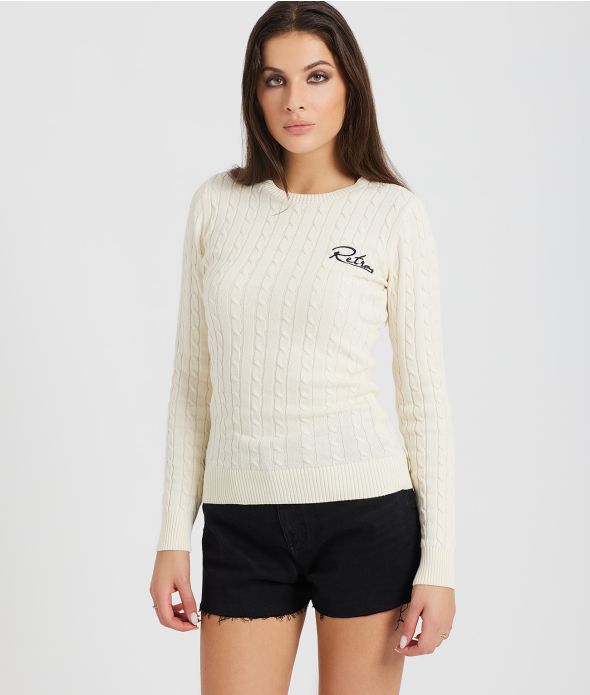 ROSEVILLE SWEATER KNITWEAR, ECRU