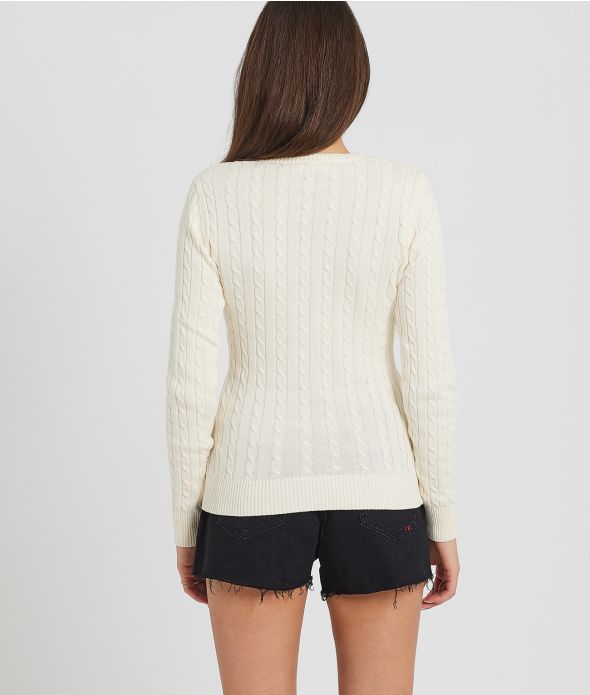ROSEVILLE SWEATER KNITWEAR, ECRU