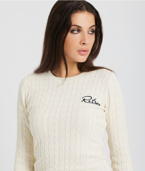 ROSEVILLE SWEATER KNITWEAR, ECRU