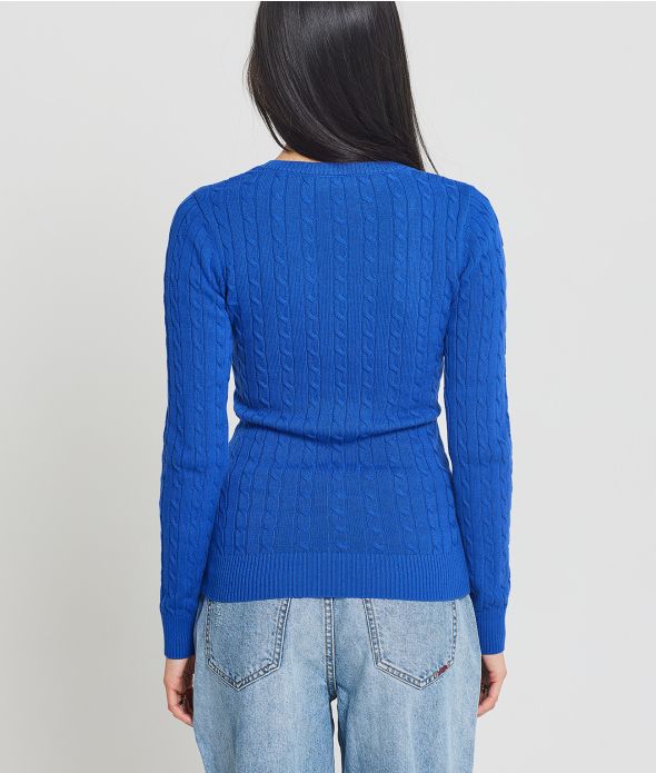 ROSEVILLE V SWEATER KNITWEAR, BLUE