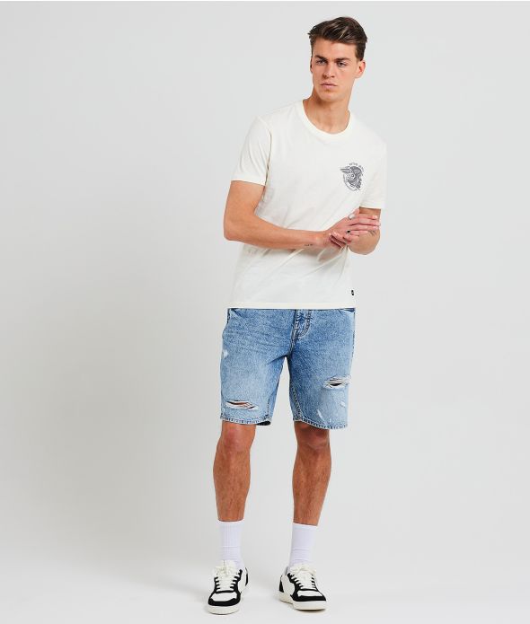 STEEL T-SHIRT, OFFWHITE