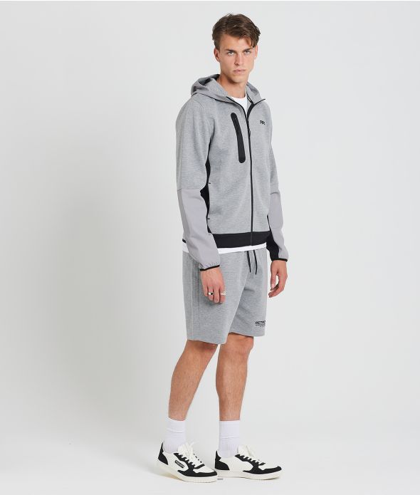 BOSCO ZIP HOODIE JOGGING TOP, GREY MELANGE