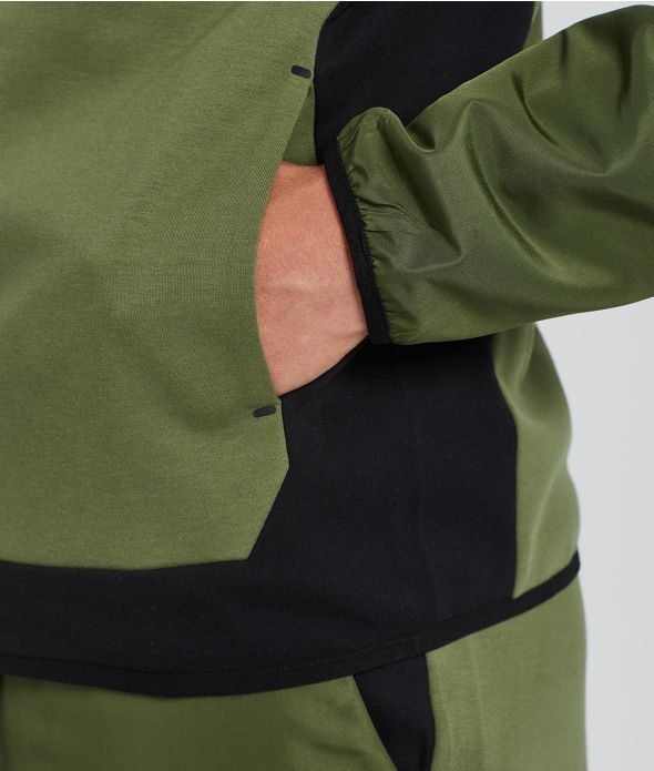 BOSCO ZIP HOODIE JOGGING TOP, KHAKI