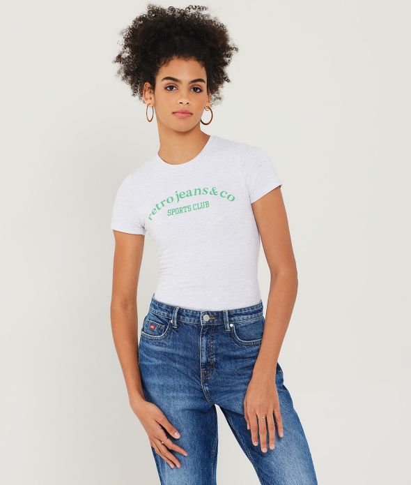 FRANCES T-SHIRT, OFFWHITE MELANGE