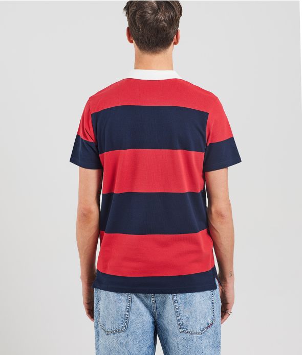 ATLANTIS POLO, RED-DARK BLUE