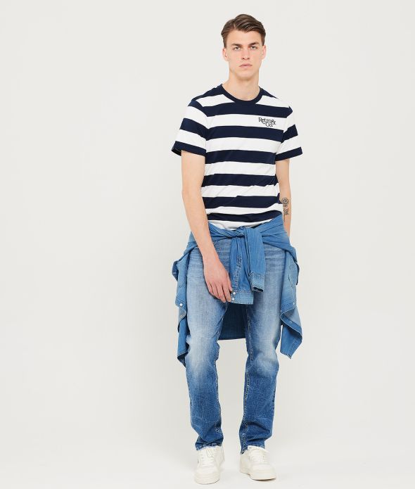 ATLANTIS T-SHIRT, DARK BLUE-WHITE