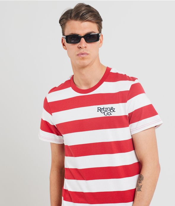 ATLANTIS T-SHIRT, RED-WHITE