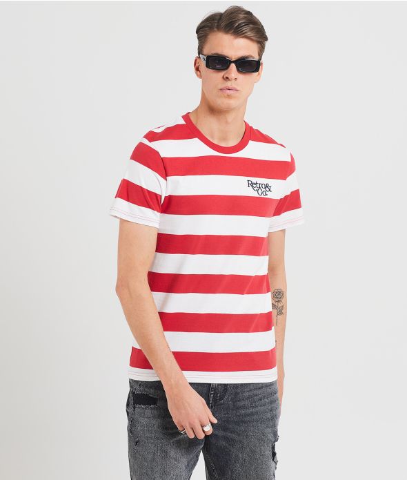 ATLANTIS T-SHIRT, RED-WHITE