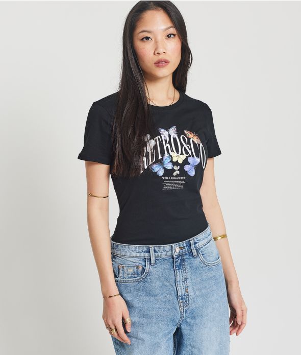 ADELINA T-SHIRT, BLACK