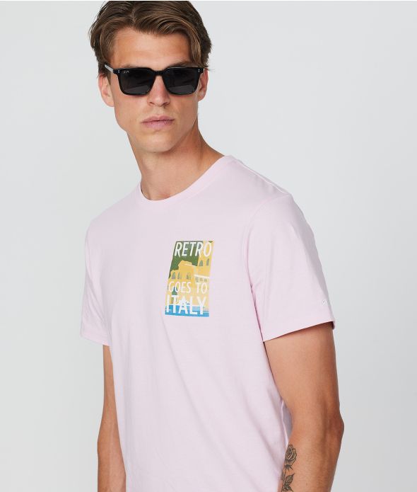 TRAVEL T-SHIRT, PALE PINK