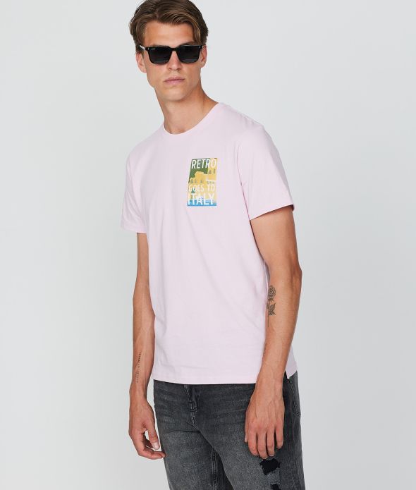 TRAVEL T-SHIRT, PALE PINK