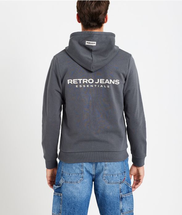 ALISTAIR ZIP HOODIE JOGGING TOP, GREY