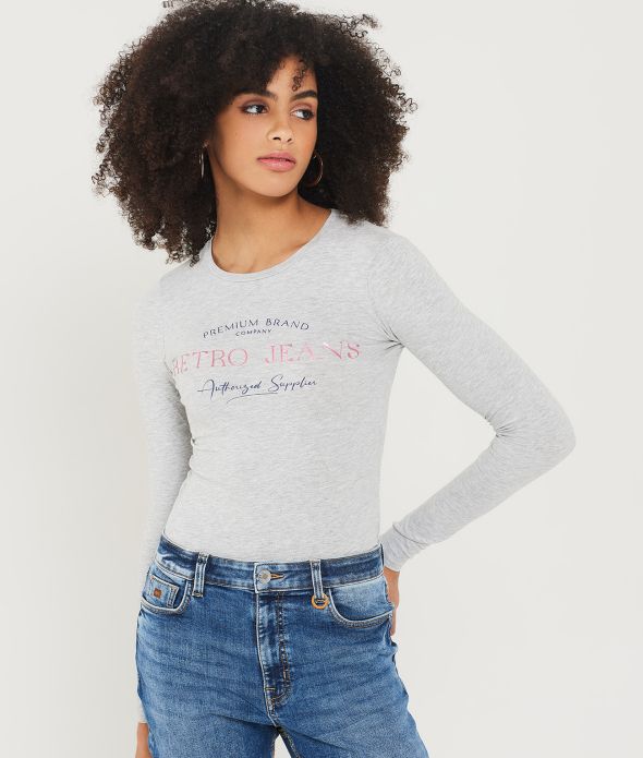 LIV NŐI HOSSZÚUJJÚ PÓLÓ, SZÜRKE