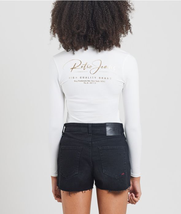 NATALY V NECK L.S.TOP, WHITE