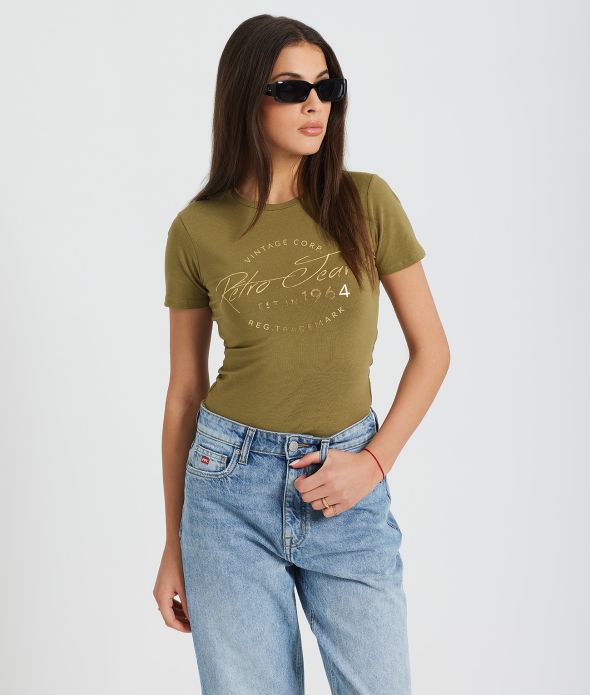 NAYOMI T-SHIRT, KHAKI