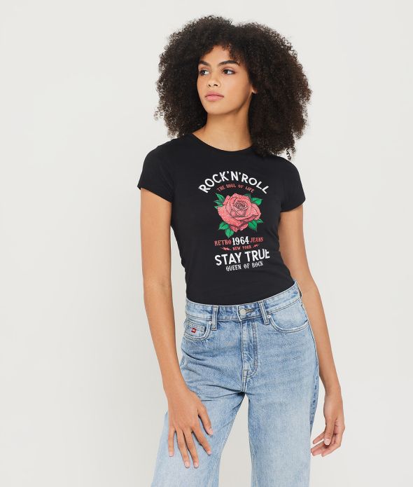 ROSIE T-SHIRT, BLACK