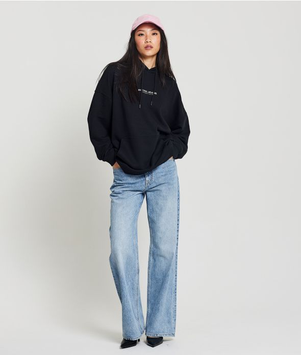 GAIA HOODIE JOGGING TOP, BLACK