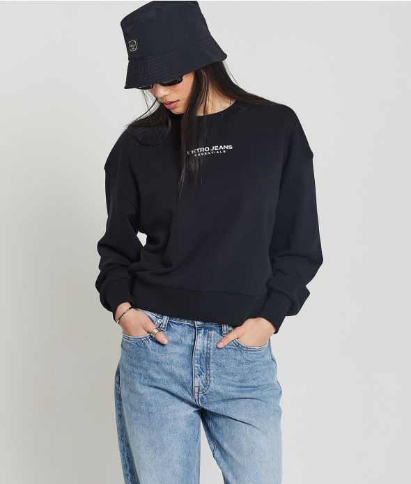 GAIA SWEATSHIRT JOGGING TOP, BLACK